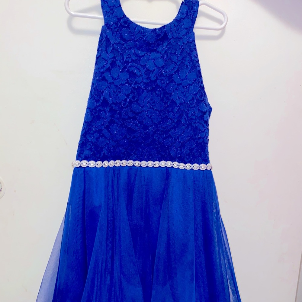 Pretty Royal Blue Sparkly Dress